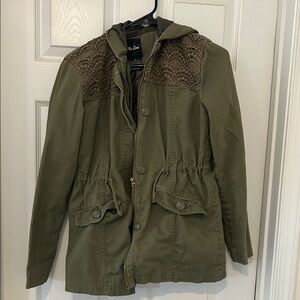 Green Utility Jacket with Hood
